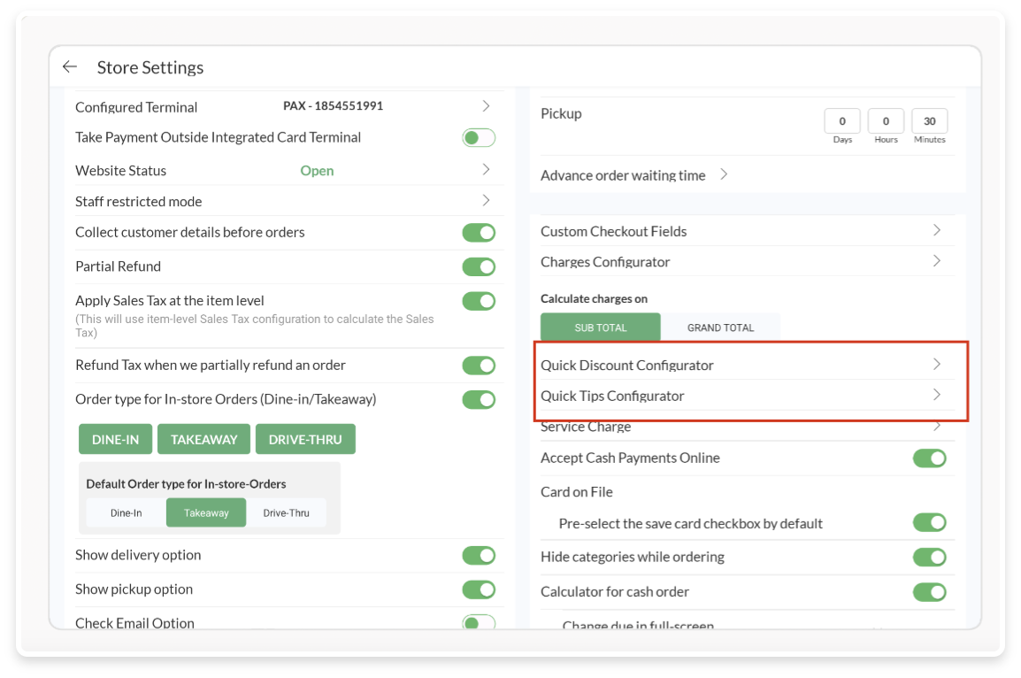 Quick Settings mockup screenshot 1