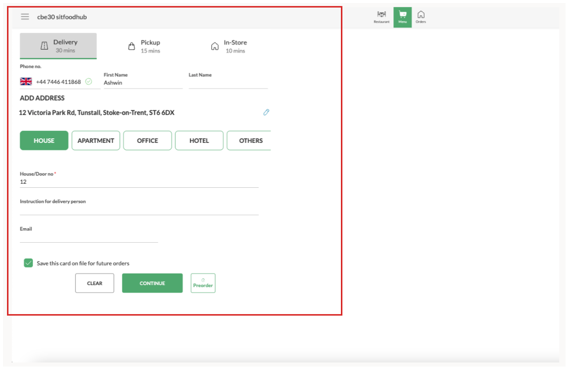Phone Number Internationalisation mockup screenshot 2
