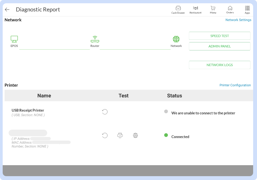 POS features - Diagnostic report | Run quick health checks on your POS ...