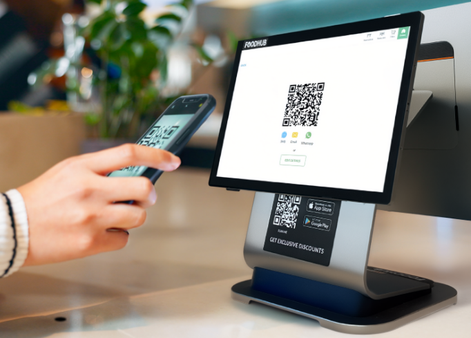 Scan Code Smart Pos Led POS with Barcode Scanner for Restaurants & Takeaways