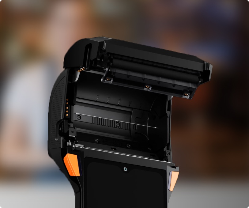 80mm built-in thermal printer. Speed meets simplicity.