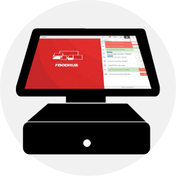 Foodhub EPOS complete package with 15” touchscreen to manage your entire restaurant or takeaway.