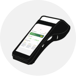 APOS with a 5”HD touchscreen and 4G/3G/wireless/Bluetooth connectivity.